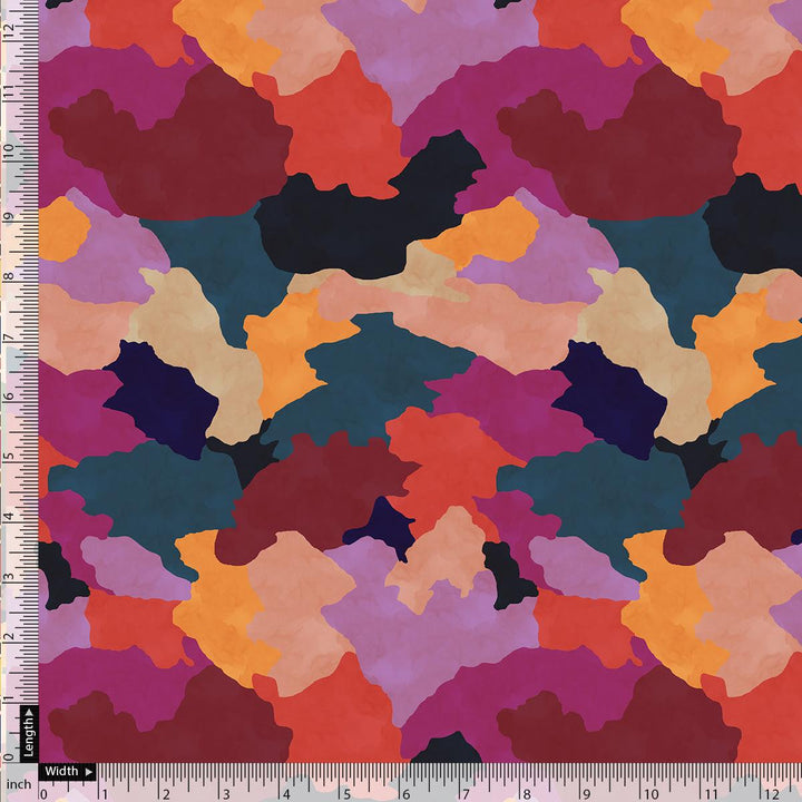 Morden Paint Of Art Multicolour Digital Printed Fabric - Weightless - FAB VOGUE Studio®