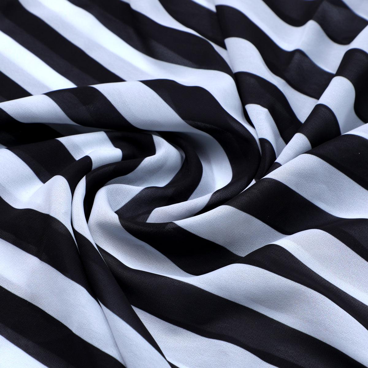 Decorative Black And White Zebra Digital Printed Fabric - Weightless - FAB VOGUE Studio®