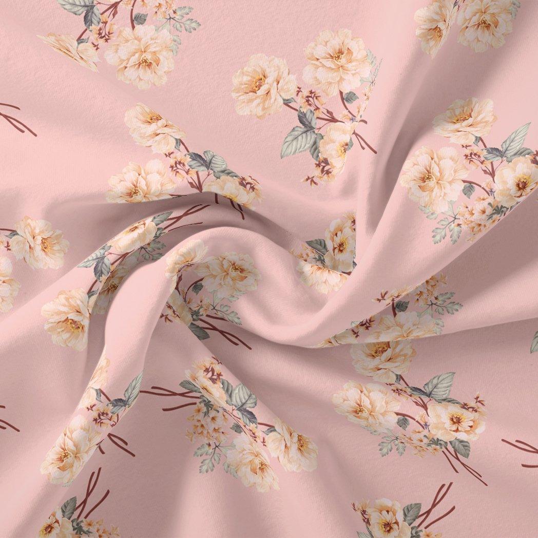 Camellia With Watusi Colour Digital Printed Fabric - Weightless - FAB VOGUE Studio®