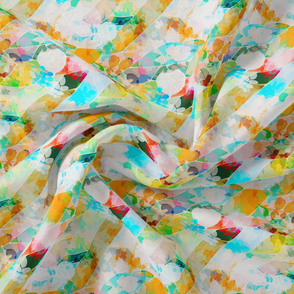 Gorgeous abstract digital printed rayon fabric by FAB VOGUE Studio