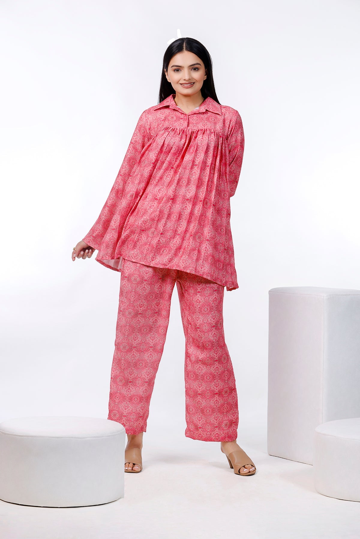 Gajri Printed Muslin Co Ord Set